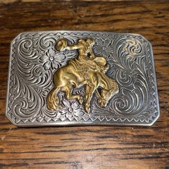 Nocona Western Belt Buckle Horse Bronco Rider