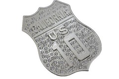 Men Silver Metal Belt Buckle CA State California 10 Freeway Bling Western Unisex