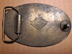 Mercedes Benz Germany Oval Belt Buckle 1970&rsquo;s Cast Brass ▪︎ Tiffany Studio NY