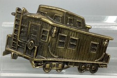 Vintage 1979 Train Caboose Brass Belt Buckle – The Great American Buckle Co.
