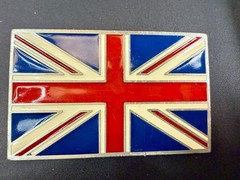 Great Britain Union Flag British Jack United Kingdom G.A.P. Pewter Belt Buckle