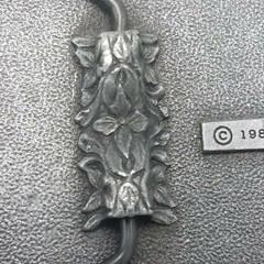 Vintage 1985 Komatsu Vanguard Series Pewter and Blue Enamel Belt Buckle