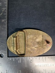 Solid Brass Country Music Guitar Belt Buckle