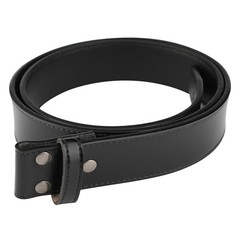 Handmade Men&rsquo;s Press Button Belt Full Grain Leather Without Buckle 1-1/2 Wide