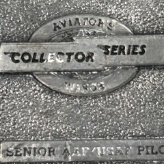 Vintage 1983 Buckle Connection Senior AAF USAF Pilot Wings Belt Buckle Silver