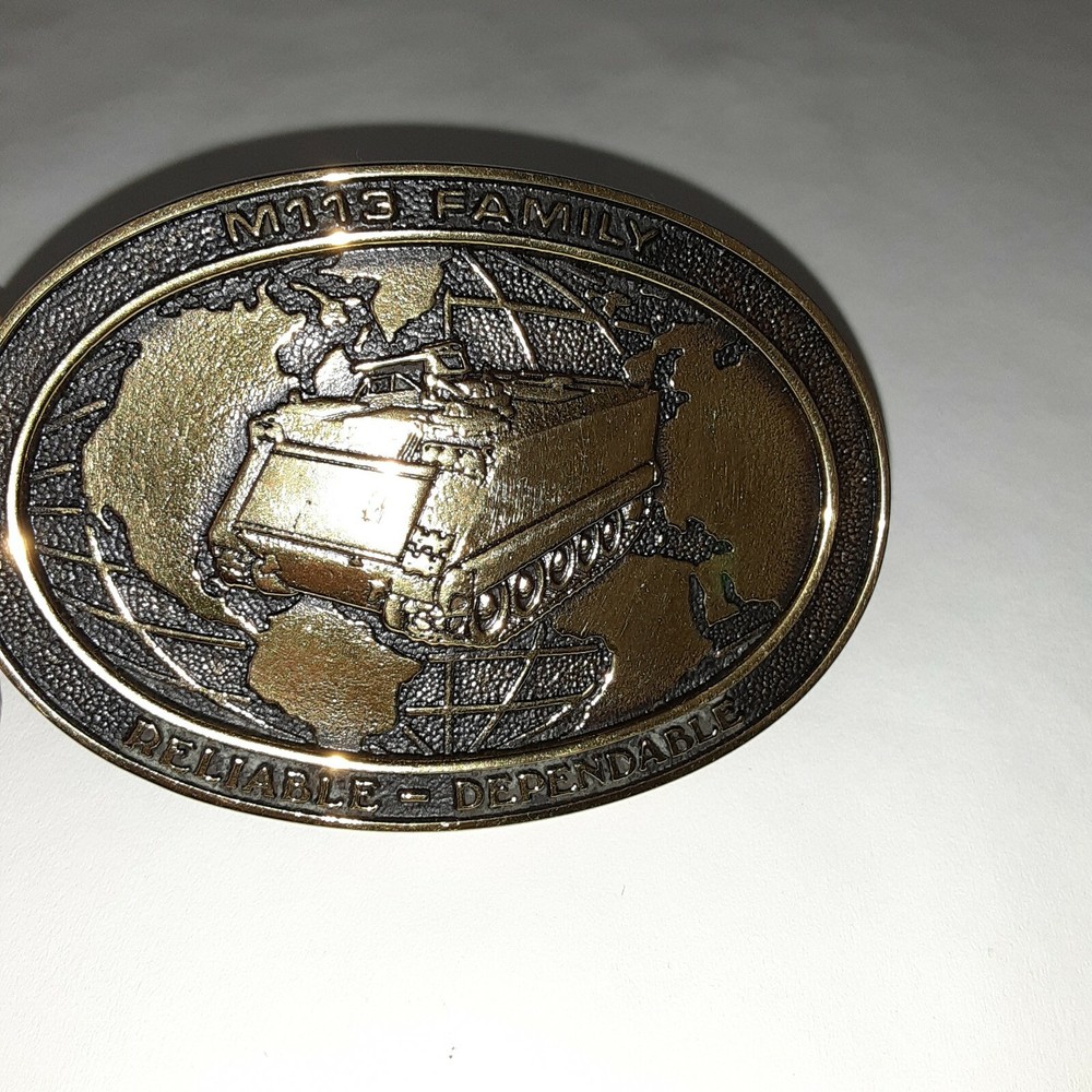 Jack Nadel Inc.M113 Family Belt Buckle Global Military Army Americana Brass