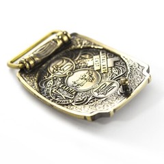 Brass belt buckle Glory to Ukraine!, National Ukrainian trident belt buckle