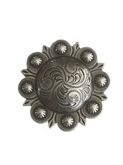 Western Fashion 3” Round Belt Buckle Antique Nickel Metal Unisex