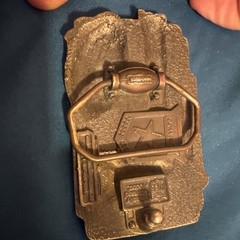 vintage 1990s belt buckle DALLAS COWBOY football BRASS enamel WESTERN 1980s