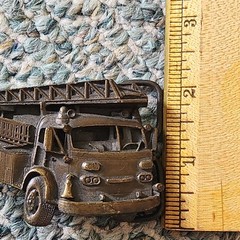 1978 Bergamot Brassworks Fire Truck Belt Buckle G-38 Made in USA