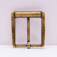Retro Brass Plated Men Single Prong Pin Leather Belt Buckle Replacement Fit 40mm