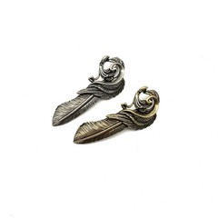 Copper Feathers Charm Jewelry Decoration Accessories Bag Decoration Pendants lot