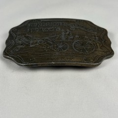 Vintage Bergamot Brass Works America’s Heroes Fire Dept Boston Brass Belt Buckle