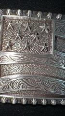 Cody James USA Flag Belt Buckle 2&Prime; x 3.5&Prime; Silver Color NEW