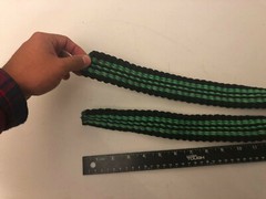 New Handmade Nylon braided Men Women Belt Green Black 48in No Buckle