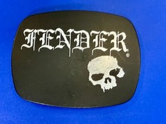 FENDER Electric Guitars Skull Musician Rock Band Black Belt Buckle