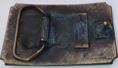 Vintage Robin Mfg Co Reading Pa. Solid Brass RV Travel Trailer Belt Buckle #2009