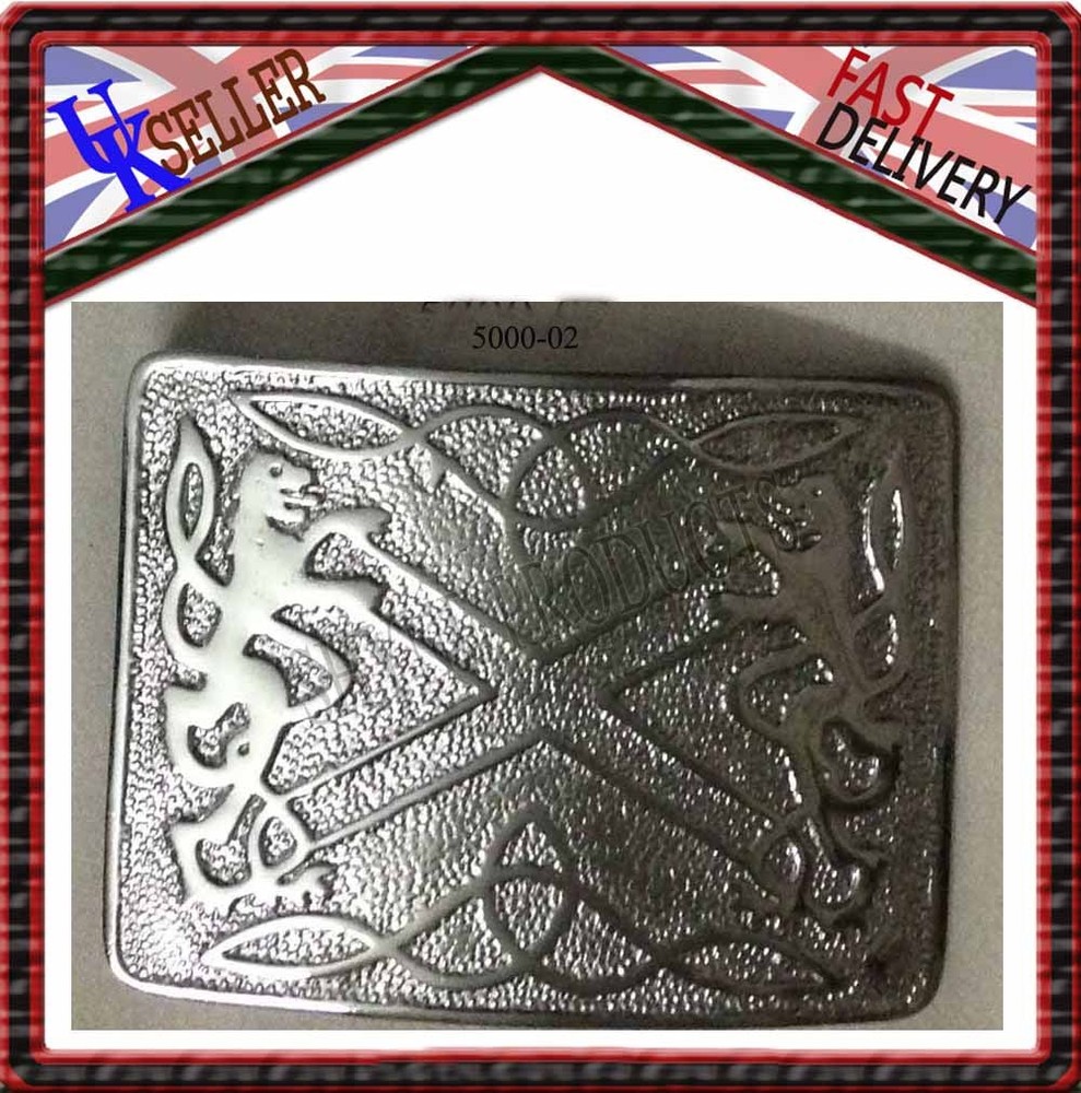 MEN&rsquo;S SCOTTISH KILT BELT BUCKLES – CELTIC DESIGNS CHROME KILT BUCKLES