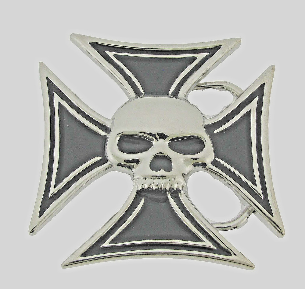 Skull Belt Buckle Chopper Skeleton Metal Halloween Costume Party Cosplay Men New