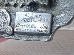 1987 Siskiyou Buckle Co Belt Buckle Machinist R-50 Williams Oregon USA