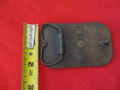 brass belt buckle fits under 2&Prime; belt car vintage model rectangle 3 5/8 « w 2 1/4 »