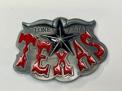 Texas The Lone Star State Cowboys TX Longhorn Raised 4&Prime; Buckle Rage Belt Buckle