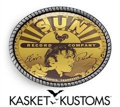 Elvis Presley Retro Belt Buckle – Record Label Art Handmade Buckle – 341