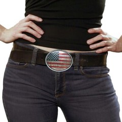 American Flag Metal Industrial USA Grunge Handmade Artisan Belt Buckle