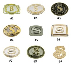 Initial Letter S Belt Buckle Alphabet s Monogram Western Cowboy Rodeo Style New