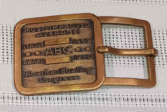 Vintage American Bowling Congress ABC Most Improved Average Brass Belt Buckle