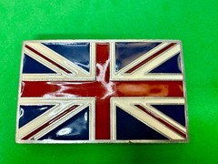 Great Britain Union Flag British Jack United Kingdom G.A.P. Pewter Belt Buckle