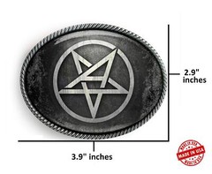 Anthrax Logo Belt Buckle – Inverted Pentagram Metal Band Handmade Buckle -680-SO