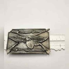 Western Patriotic Second Amendment Gun Rights K-156 Belt Buckle Vinegarroon Vtg