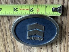 Vtg Chevron Solid Sand Cast Bronze Belt Buckle by Rainbow Metals Seattle
