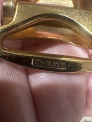 Vintage Hickok Master Plate Gold Tone Belt Buckle Letter B Initial Lion USA