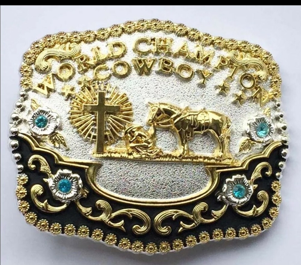 Praying Cowboy Horse Cross Faith Animal Rodeo Western Fashion Belt Buckle