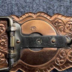 Antique 1921 Silver Morgan Dollar Coin Buckle Solid Copper Nickel Silver
