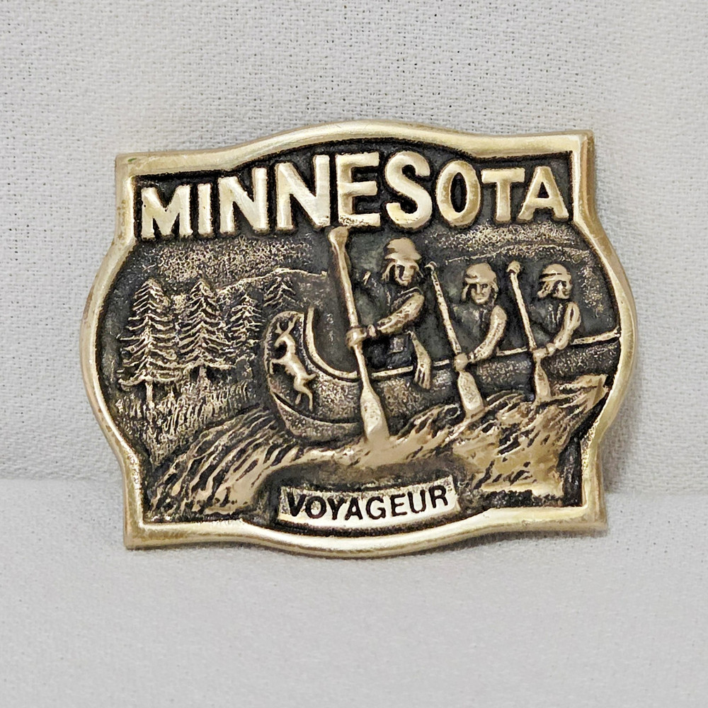 Belt Buckle – 1980 Twin City Federal #LE-1894 « Minnesota Voyageur » brass