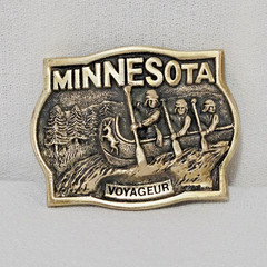 Belt Buckle – 1980 Twin City Federal #LE-1894 « Minnesota Voyageur » brass