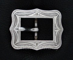 WESTERN HORSE HEADSTALL BRIDLE SADDLE ANTIQUE SILVER CART BUCKLE fits 3/4&Prime; strap