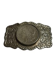 Antique 1921 Silver Morgan Dollar Coin Buckle