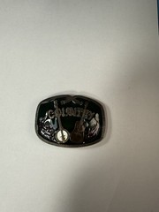 Indiana Metal Craft Country Music Banjo Western Belt Buckle Green/Silver MPN 438