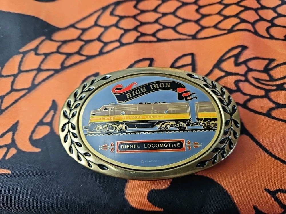High Iron 1984 Diesel Locomotive Belt Buckle
