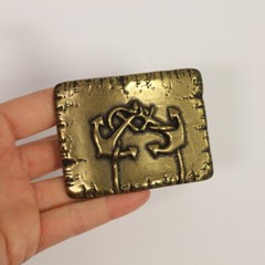 Double Anchor Belt Buckle, Antique Brass Belt Buckle for 4cm Interchangeable Belt