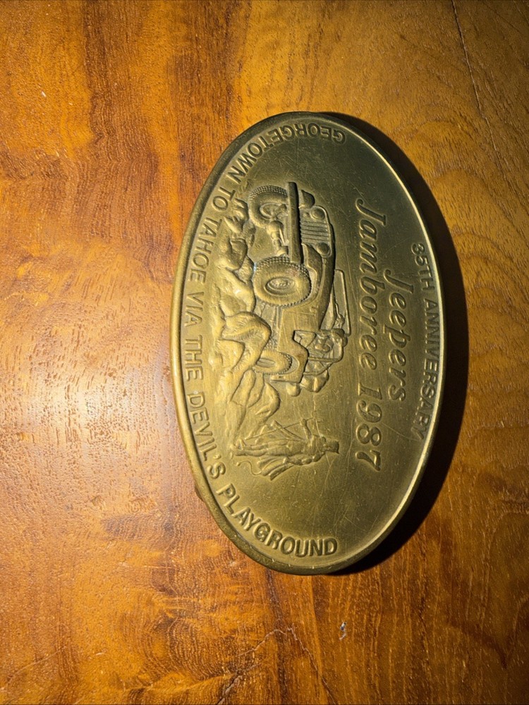JEEP JEEPERS JAMBOREE 1987 35th Anniversary Belt Buckle Shotgun England