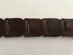 VINTAGE Leather BELT & BUCKLE SILVER tooled BUCKLE large POLISHED Jasper STONE