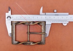 Vintage Retro Brass Leathercraft Twist Center Bar Leather Belt Buckle Inner 40mm