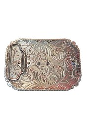 Cowboy Belt Buckle For Man – Rooster 4 1/4&Prime;x3 1/8&Prime; Silver Tone/Gold
