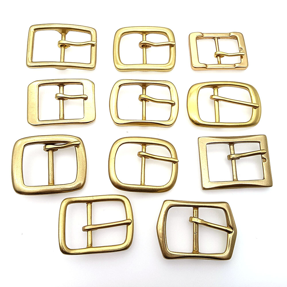 Quality Solid Brass Pin Buckle for Men Women Leathercraft DIY Belt 38/40mm gold
