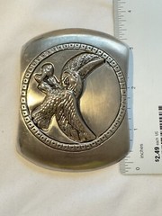 Vintage Bald Eagle Belt Buckle Brass Classico Italia A132 Cowboy Western